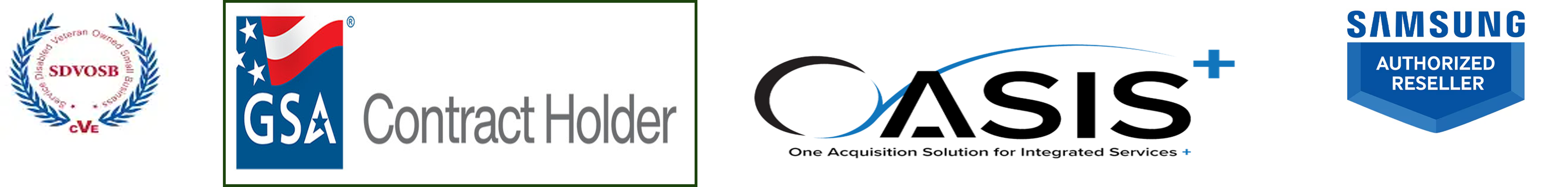 SDVOSB and Samsung Authorized Reseller certifications